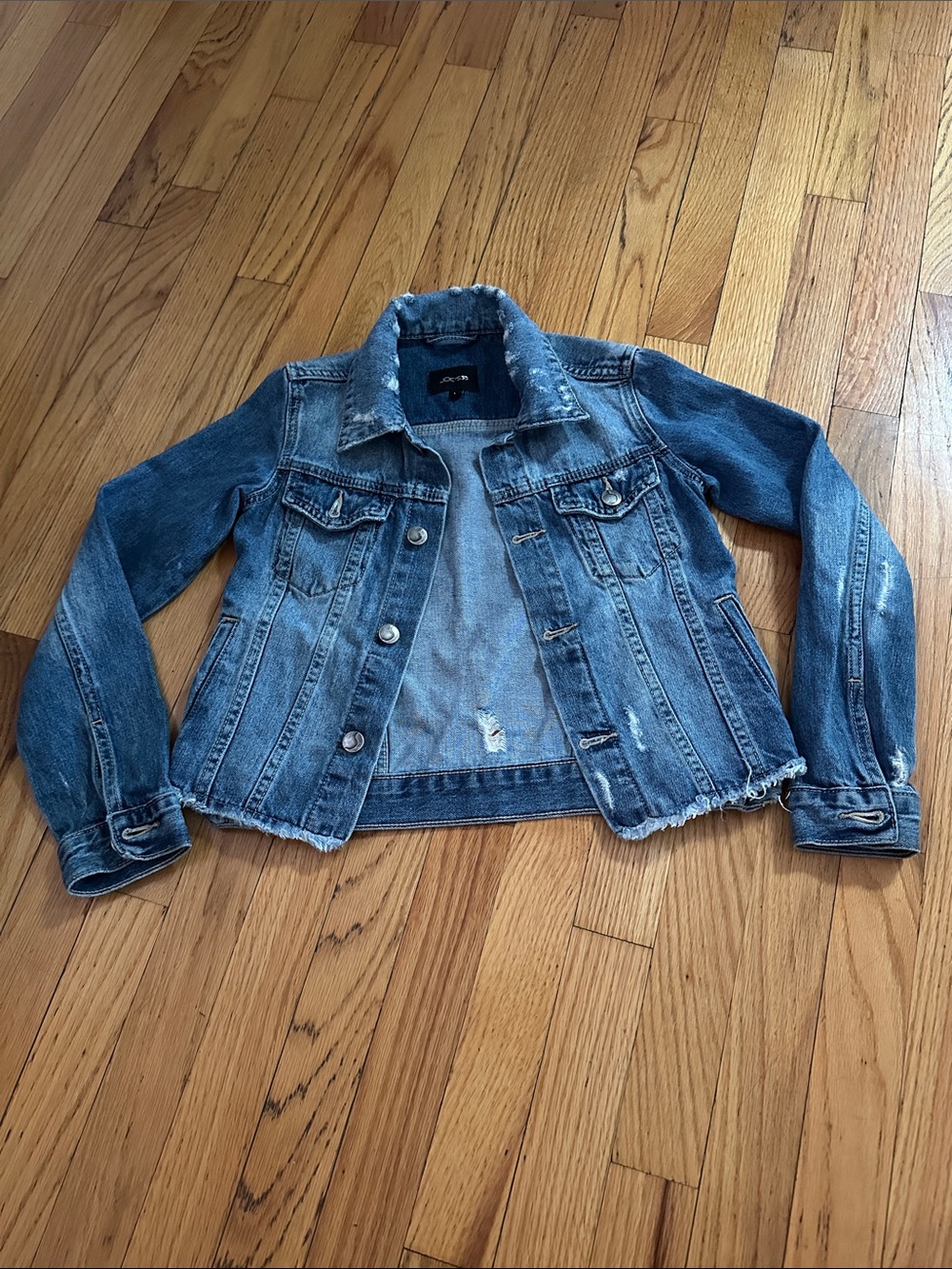 Joe's Jeans Medium Blue Distressed Denim Jacket